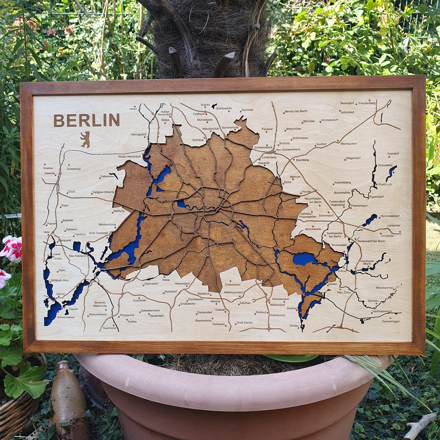 Stadtkarte aus Holz