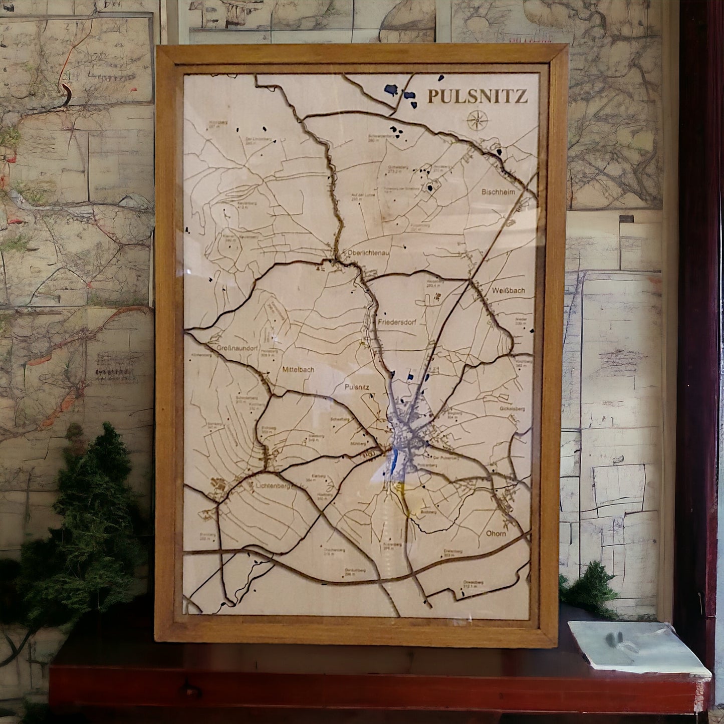 Stadtkarte aus Holz