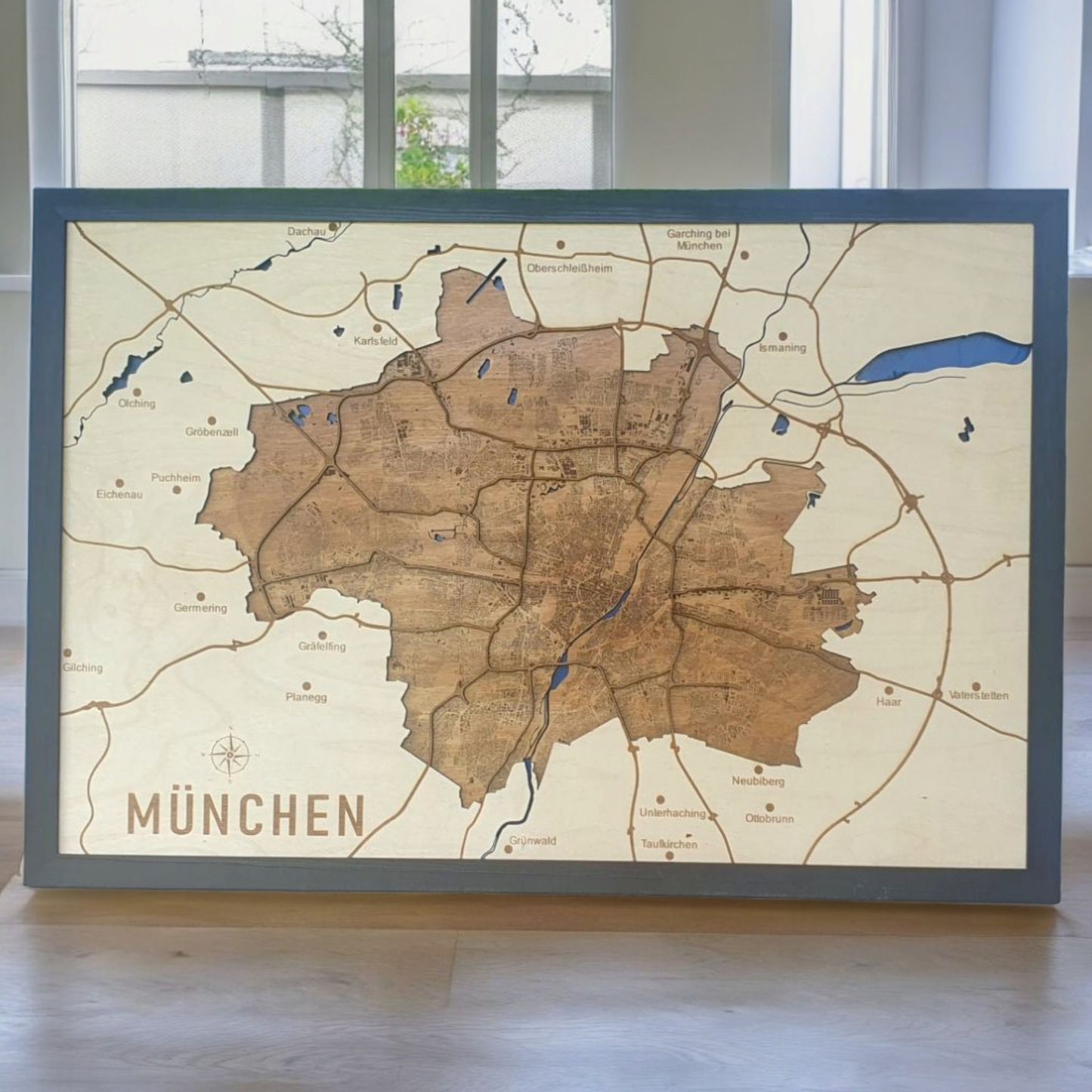 Stadtkarte aus Holz