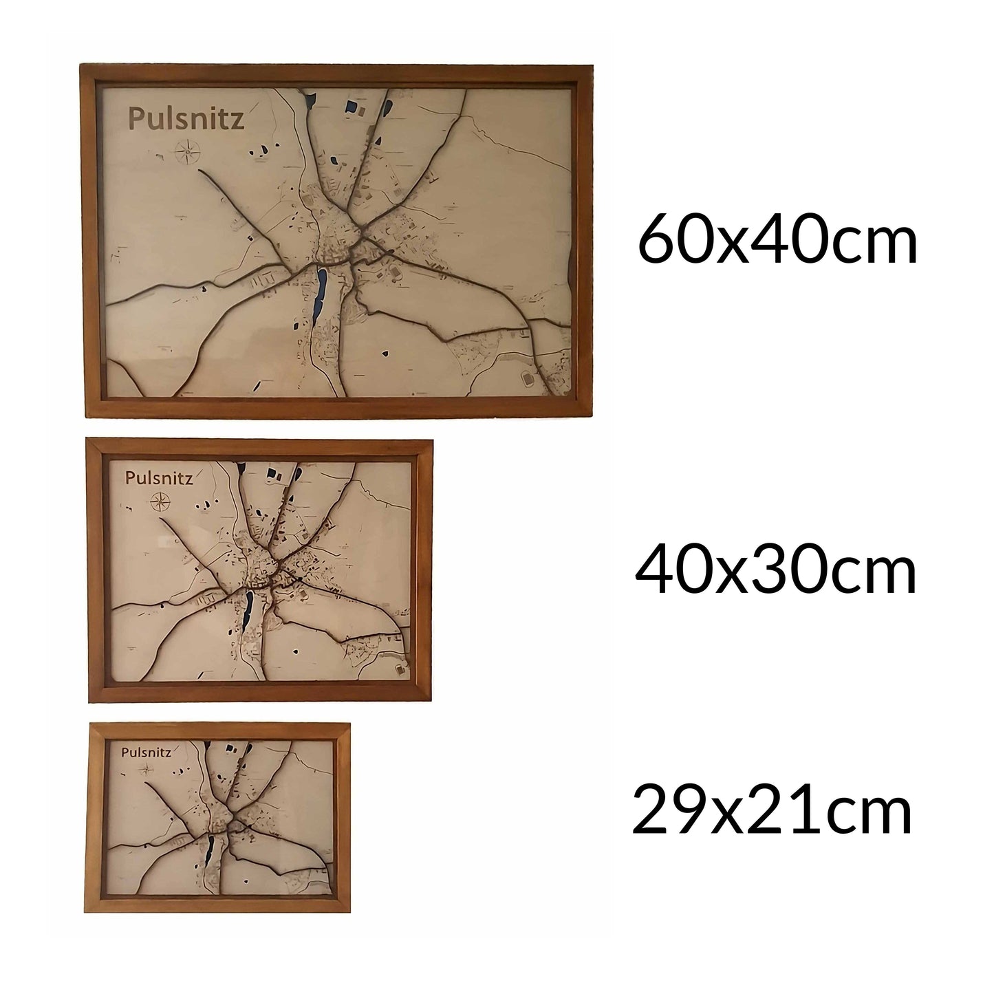 Stadtkarte aus Holz