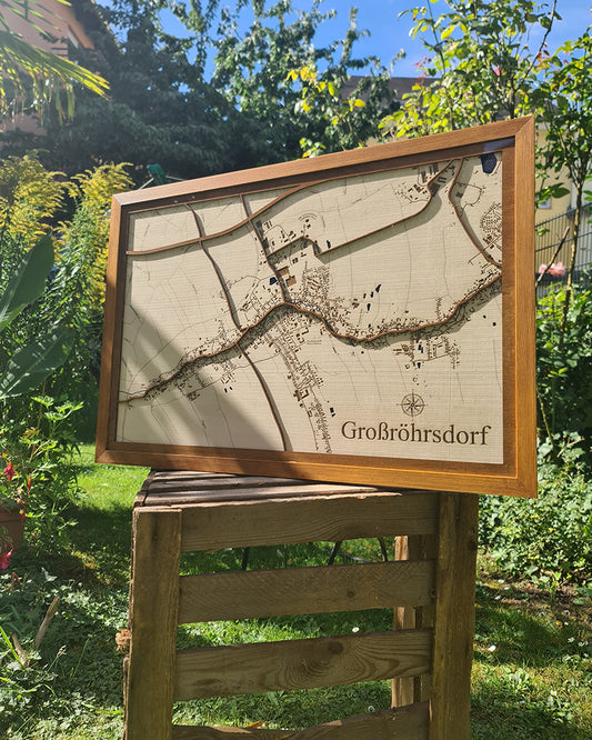 Stadtkarte aus Holz